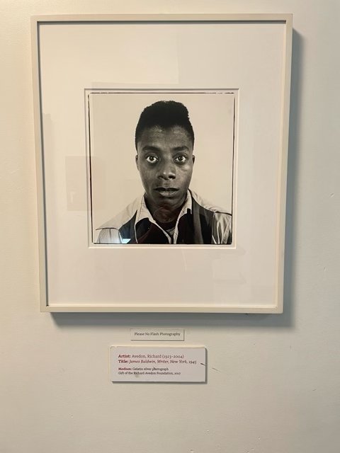 James Baldwin, photographed by Richard Avedon, at the Schomburg